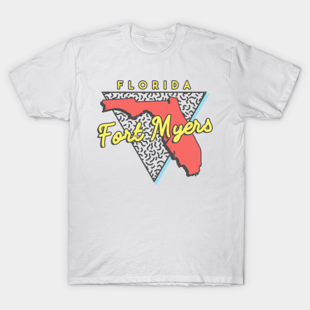 Fort Myers Florida 80s Design T-Shirt-TOZ